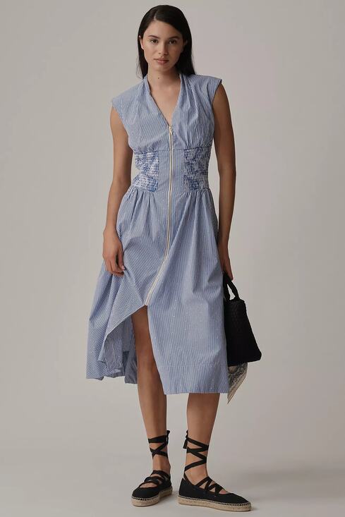 Anthropologie Dresses & Skirts - Anthropologie Tommie Shine Edition Front Zip Midi Dress